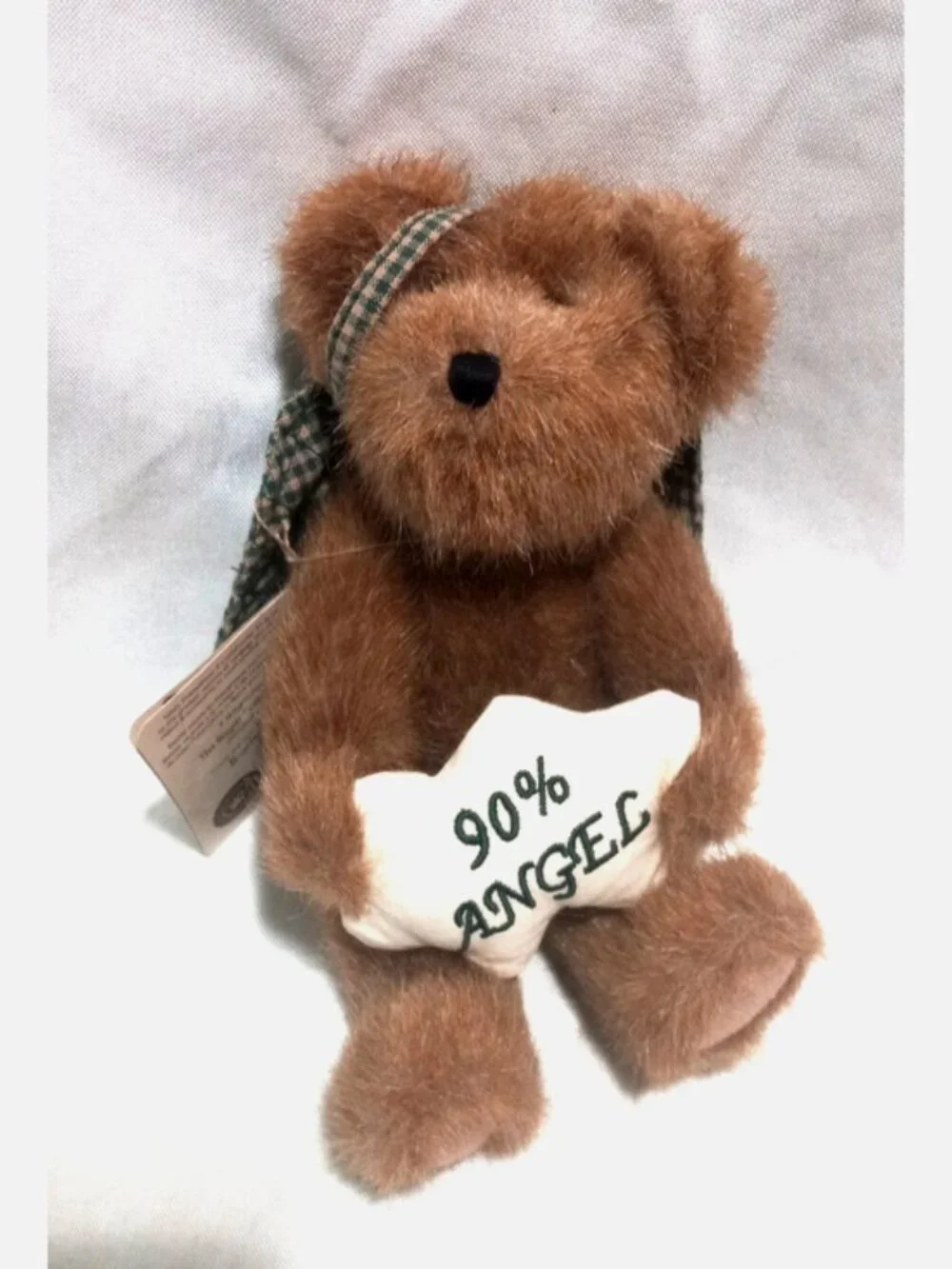 Vintage Boyds Bears Lil Dickens 90% Angel Head Bean Plush Bear 9